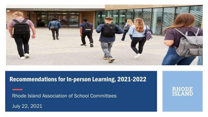 recommendations for in person learning 2021 2022