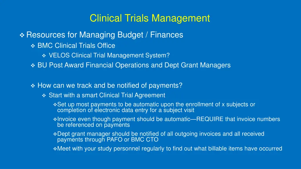 clinical trials management 1