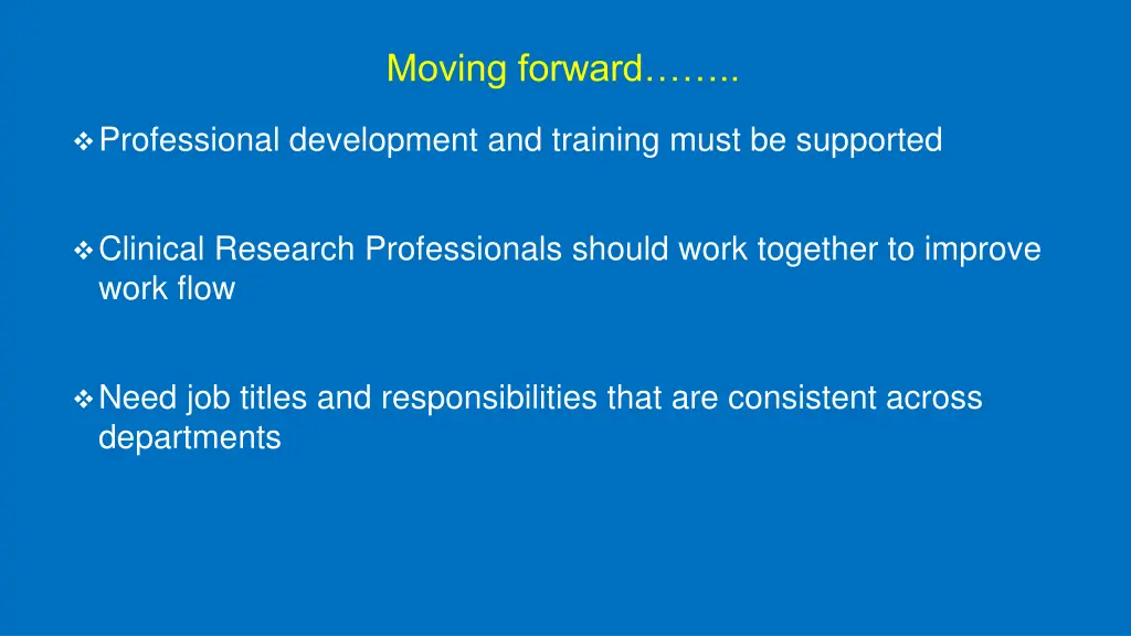 moving forward