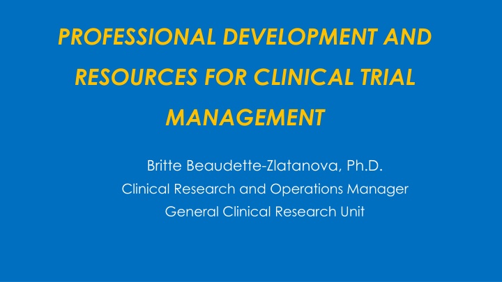 professional development and