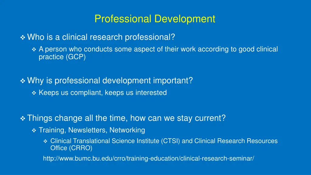 professional development