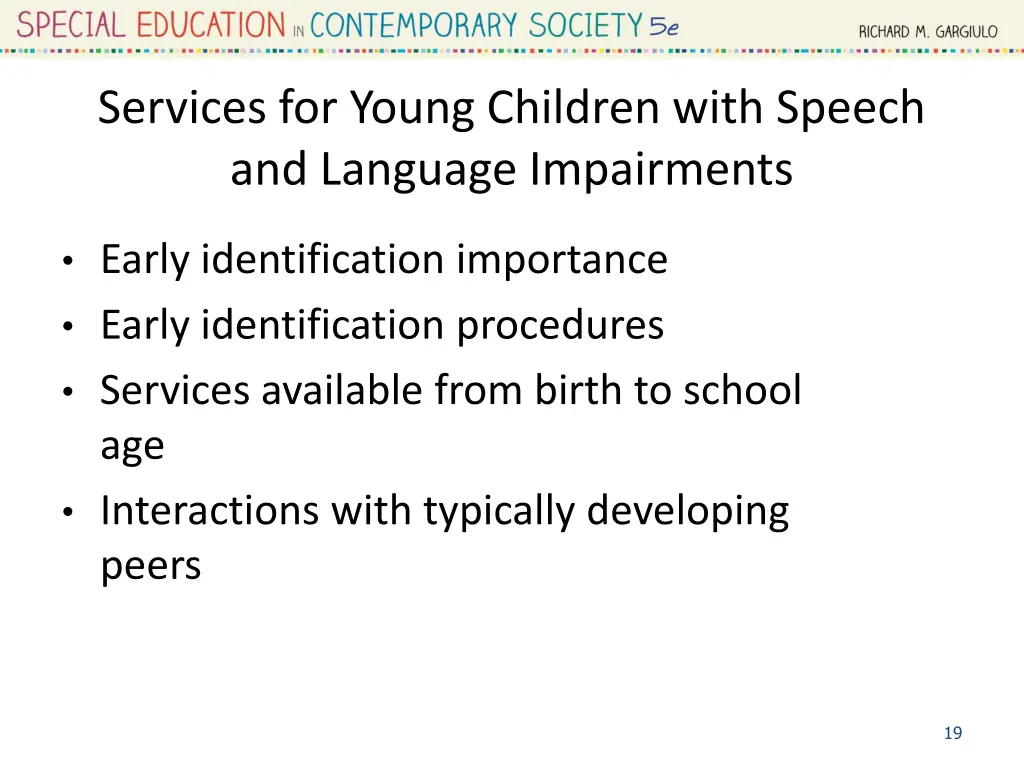 services for young children with speech