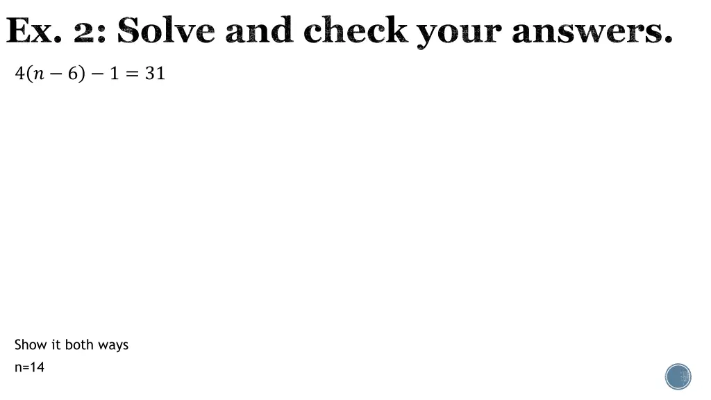 ex 2 solve and check your answers
