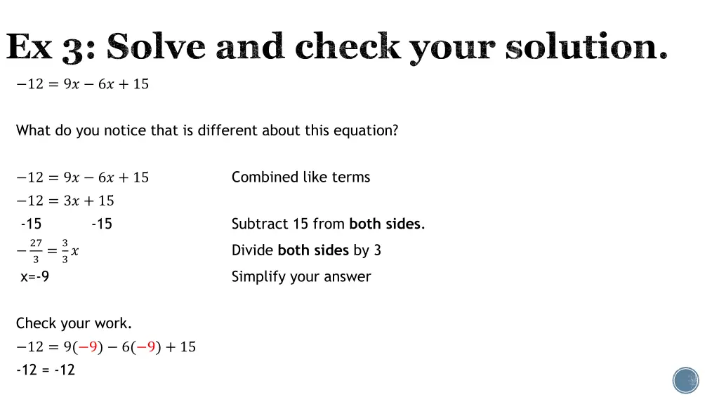 ex 3 solve and check your solution