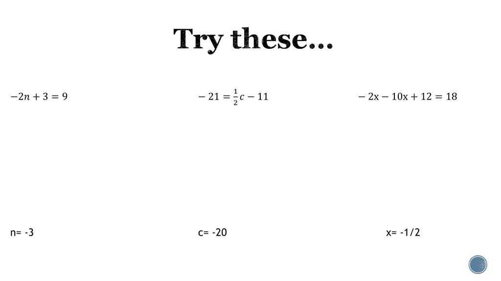 try these