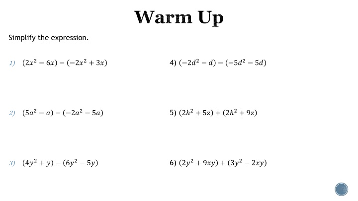 warm up