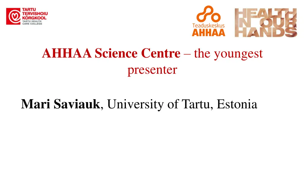 ahhaa science centre the youngest presenter