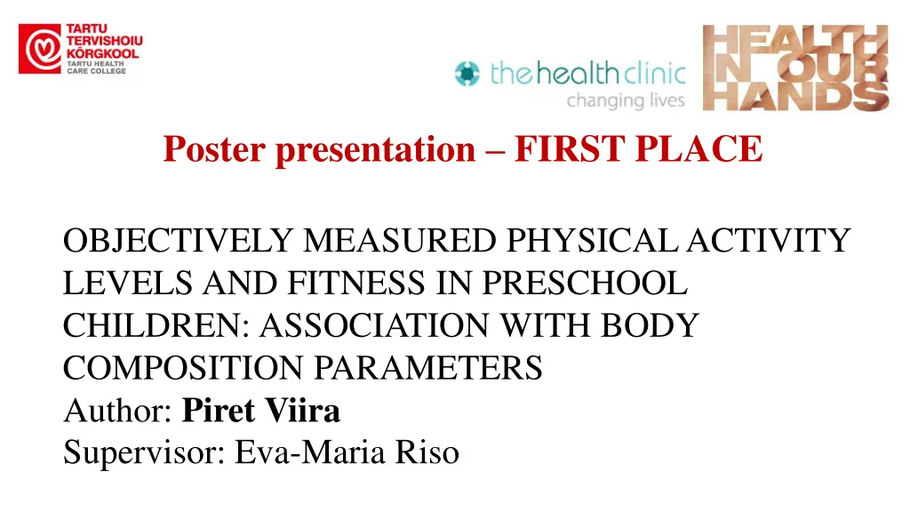 poster presentation first place
