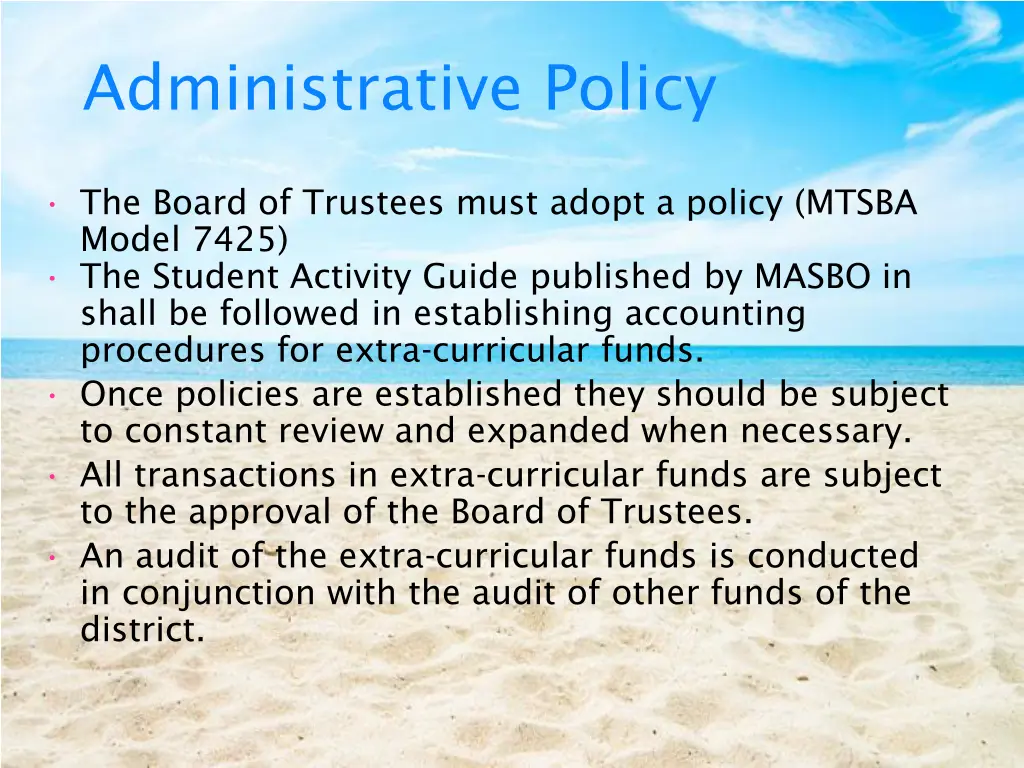 administrative policy