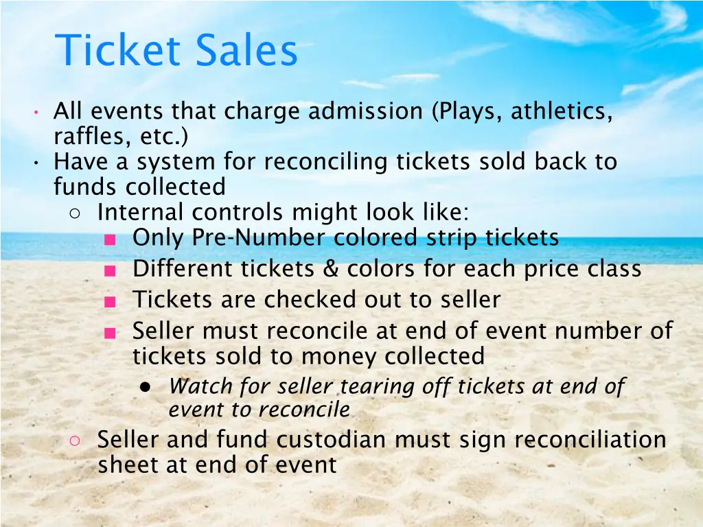 ticket sales