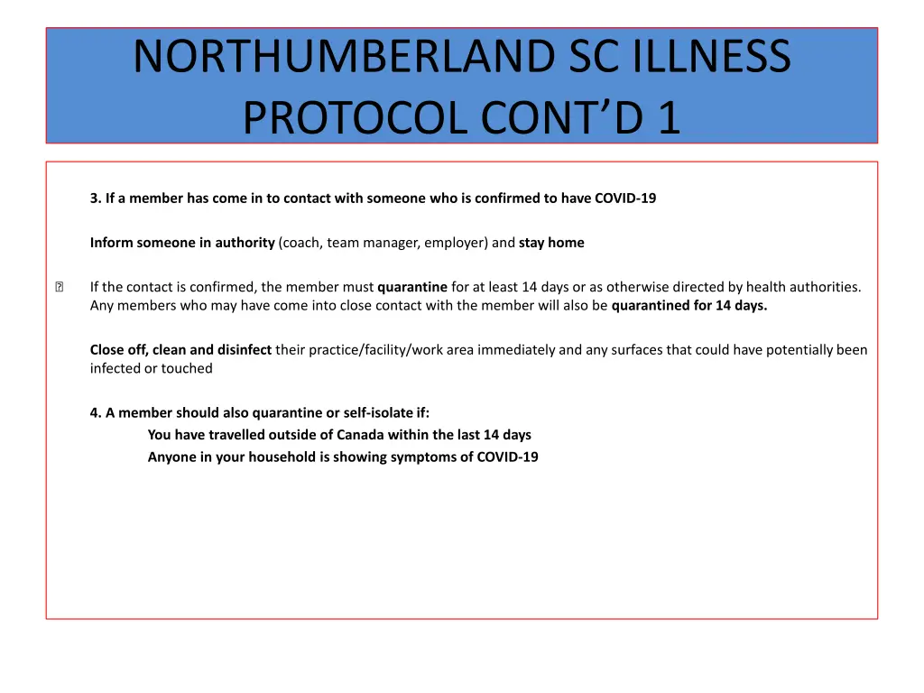 northumberland sc illness protocol cont d 1