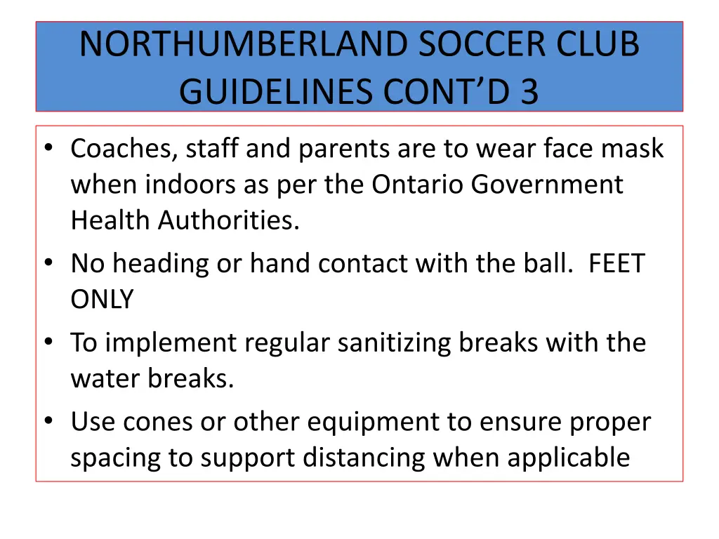northumberland soccer club guidelines cont d 3