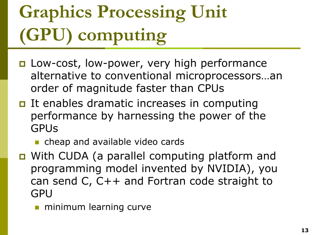 graphics processing unit gpu computing