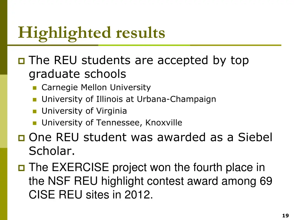 highlighted results 1
