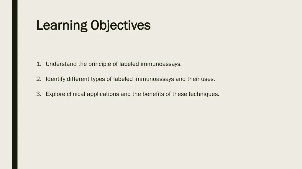 learning objectives learning objectives