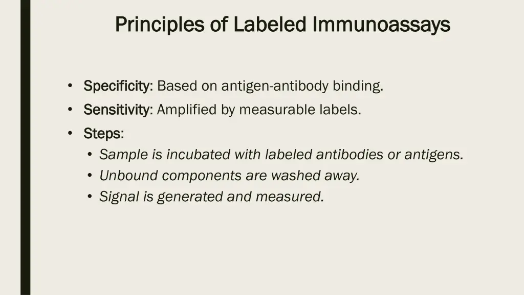 principles of labeled immunoassays principles