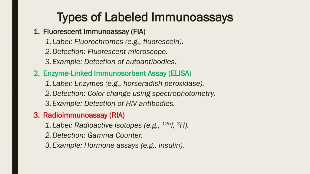 types of labeled immunoassays types of labeled