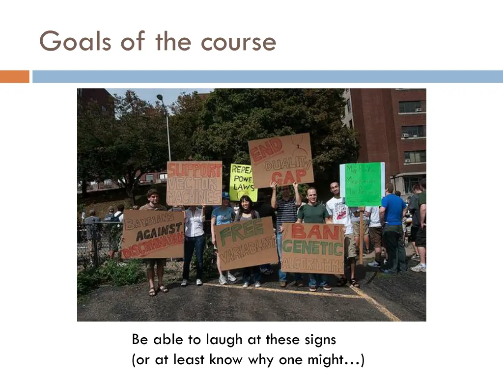 goals of the course