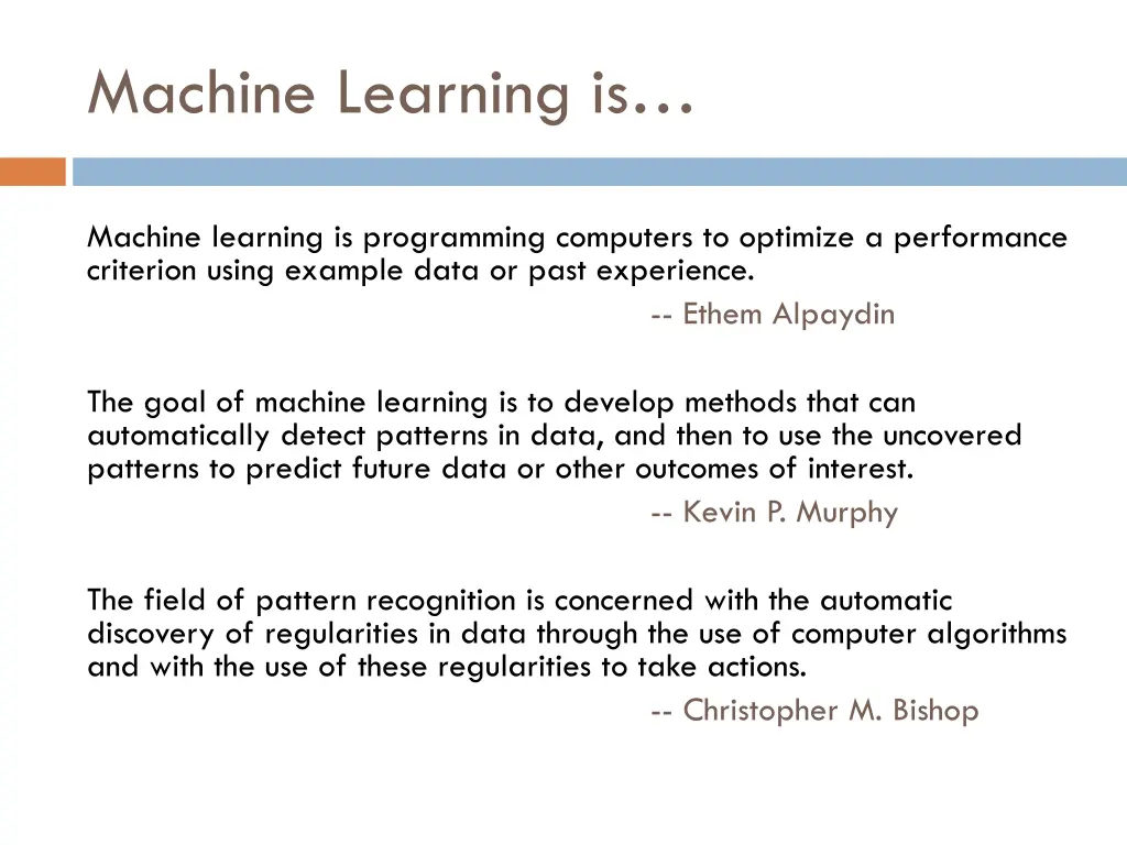 machine learning is 1