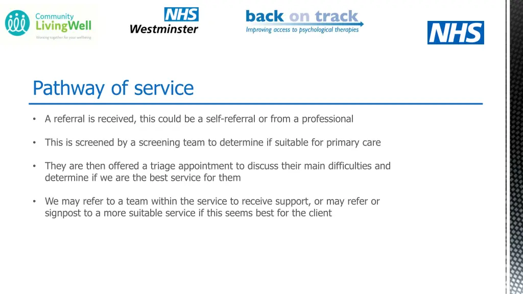 pathway of service