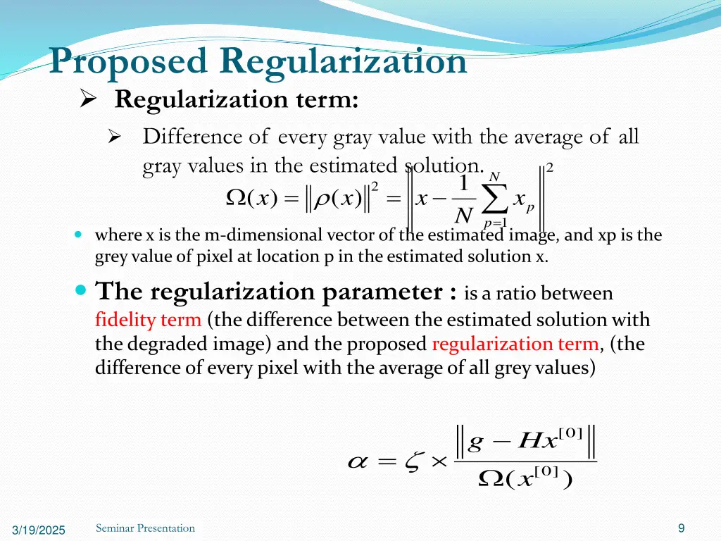 proposed regularization