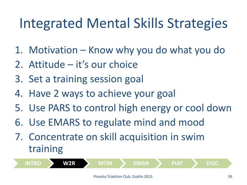 integrated mental skills strategies