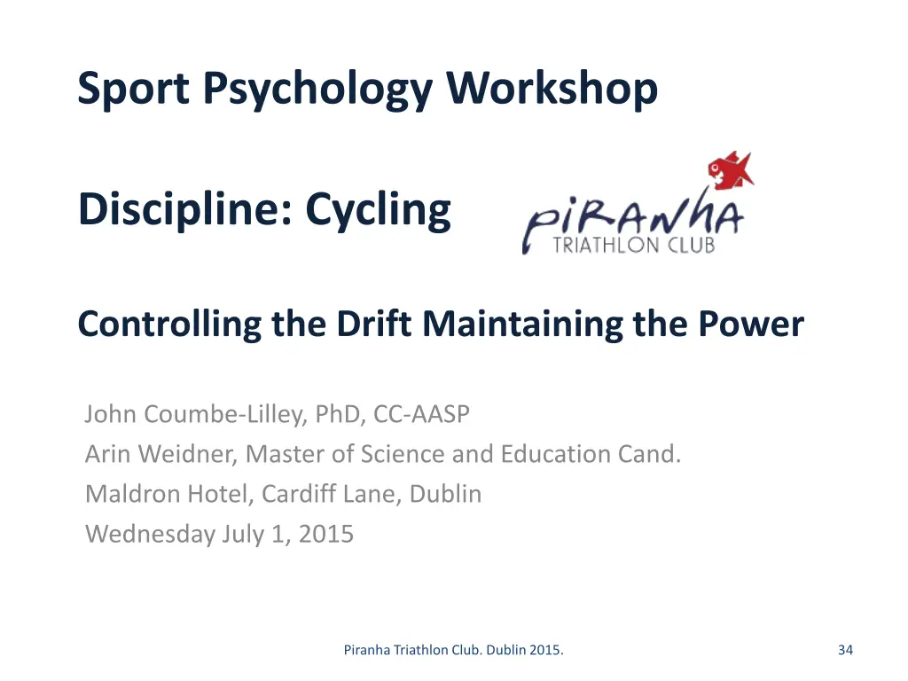 sport psychology workshop 1