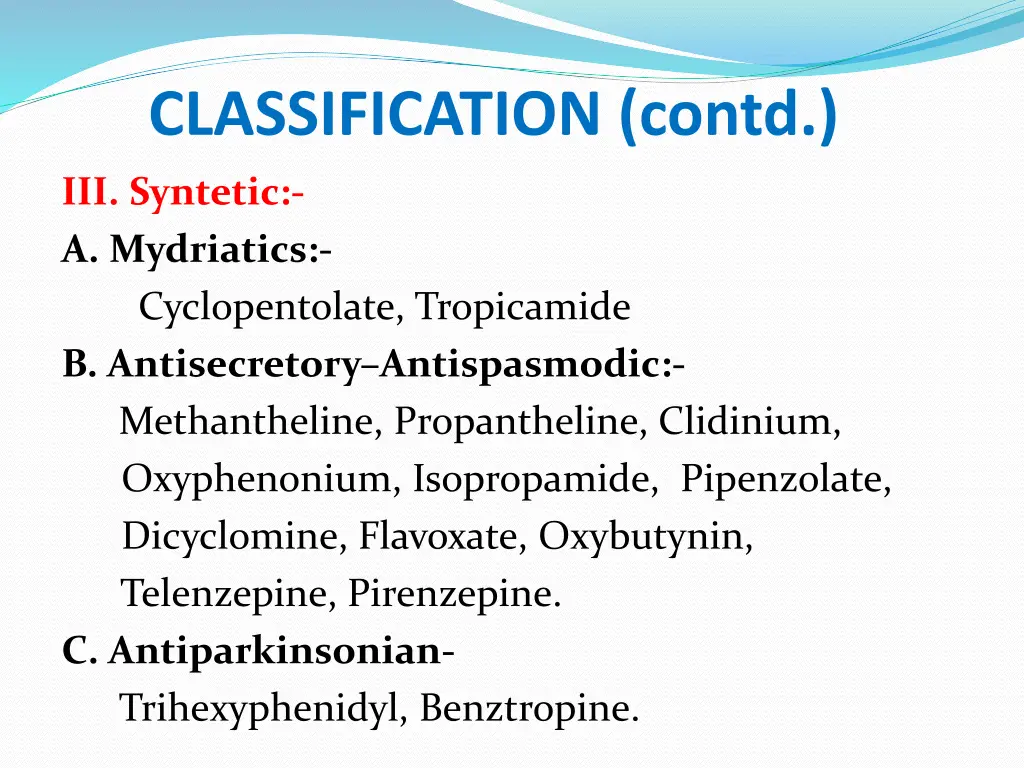 classification contd