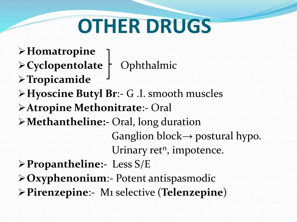 other drugs