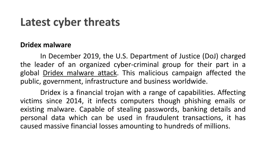 latest cyber threats