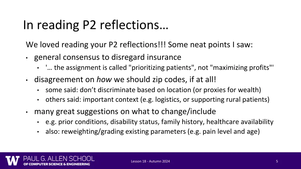 in reading p2 reflections