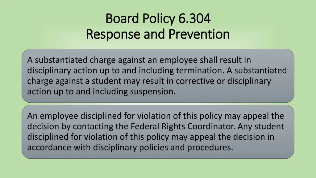 board policy 6 304 board policy 6 304 response 1