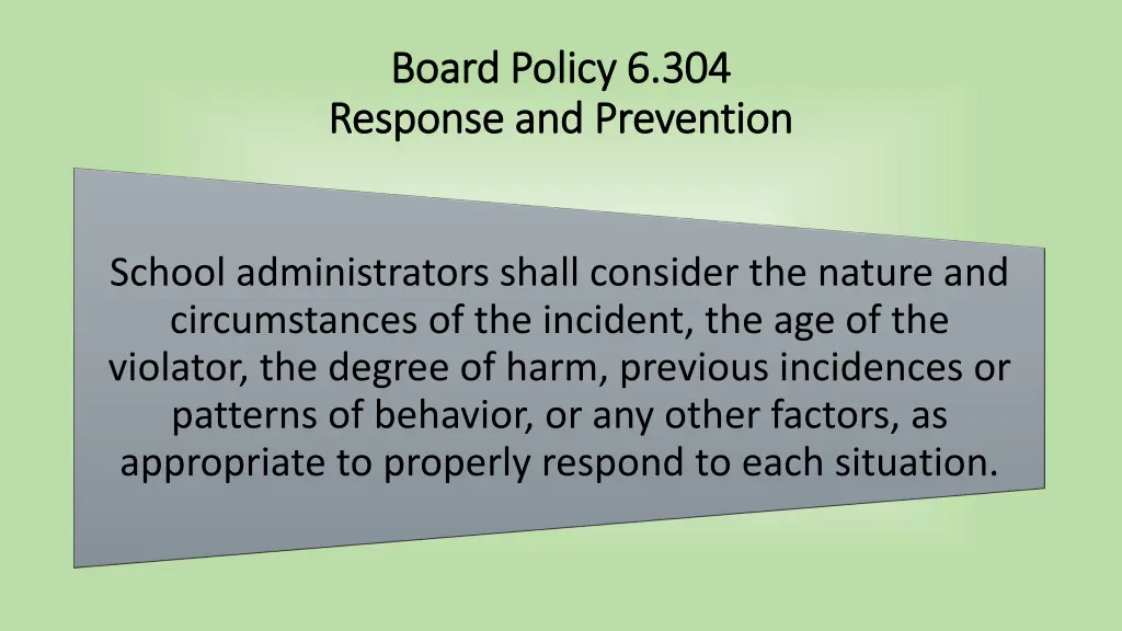board policy 6 304 board policy 6 304 response