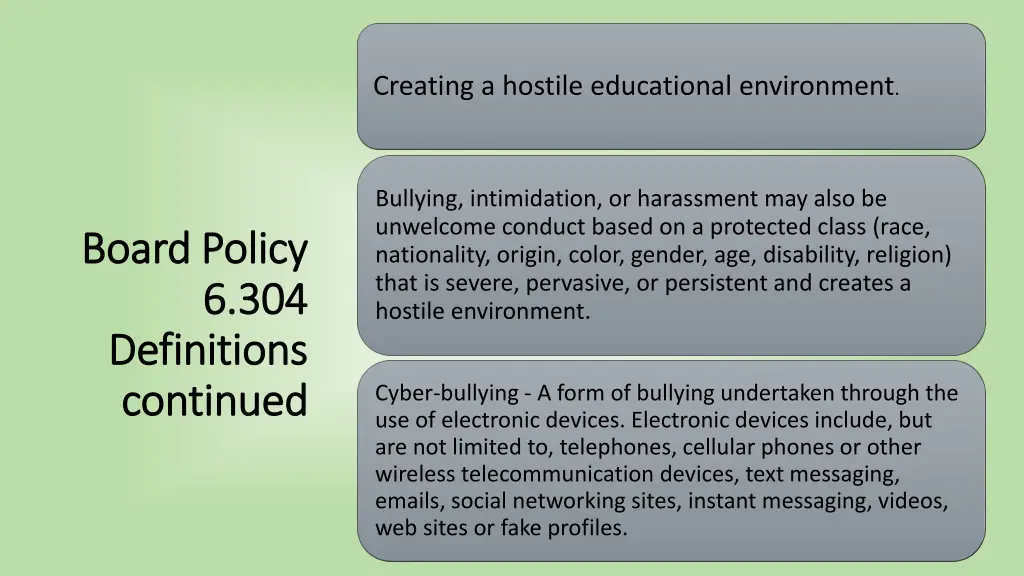 creating a hostile educational environment