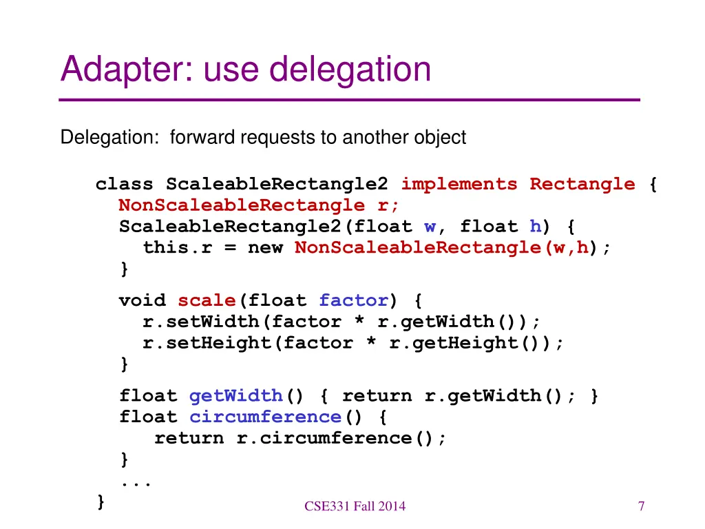 adapter use delegation