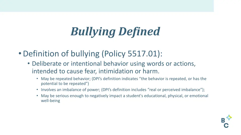 bullying defined