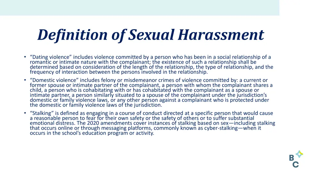 definition of sexual harassment 1