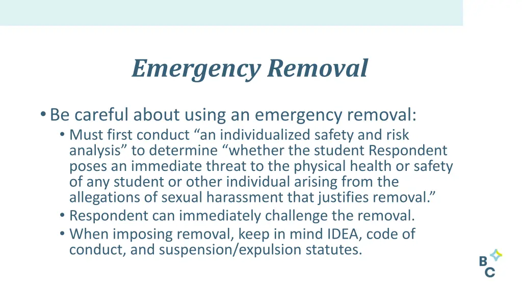 emergency removal