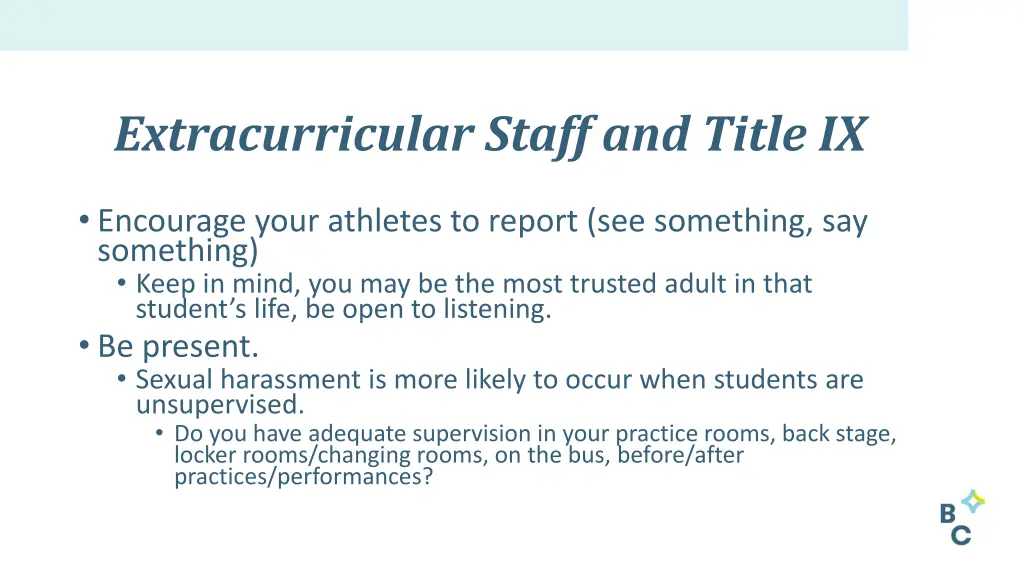 extracurricular staff and title ix 2