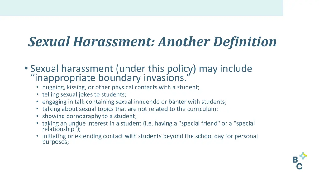 sexual harassment another definition 2