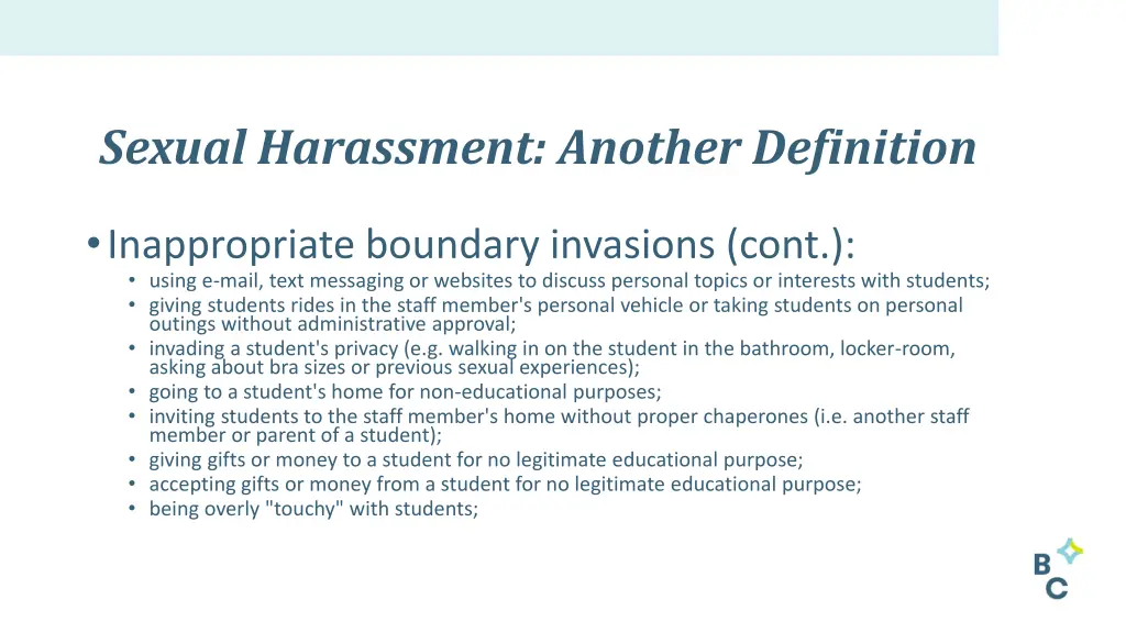 sexual harassment another definition 3