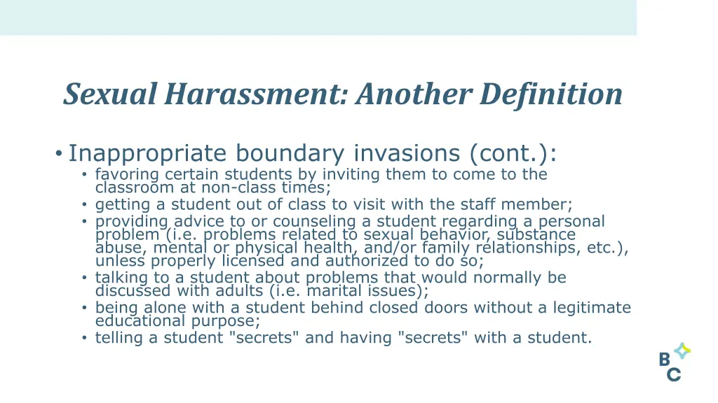 sexual harassment another definition 4