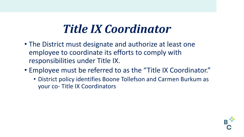 title ix coordinator