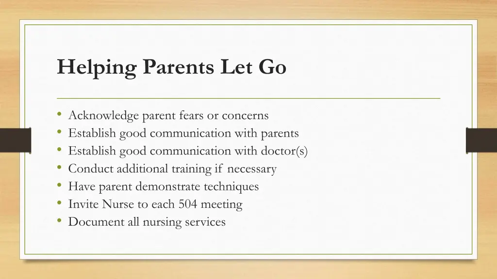 helping parents let go