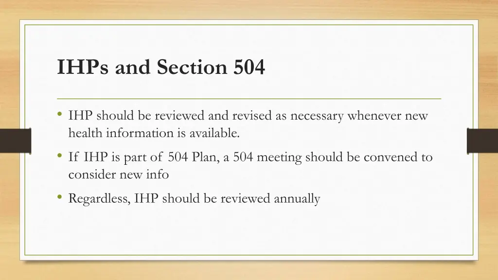 ihps and section 504 1