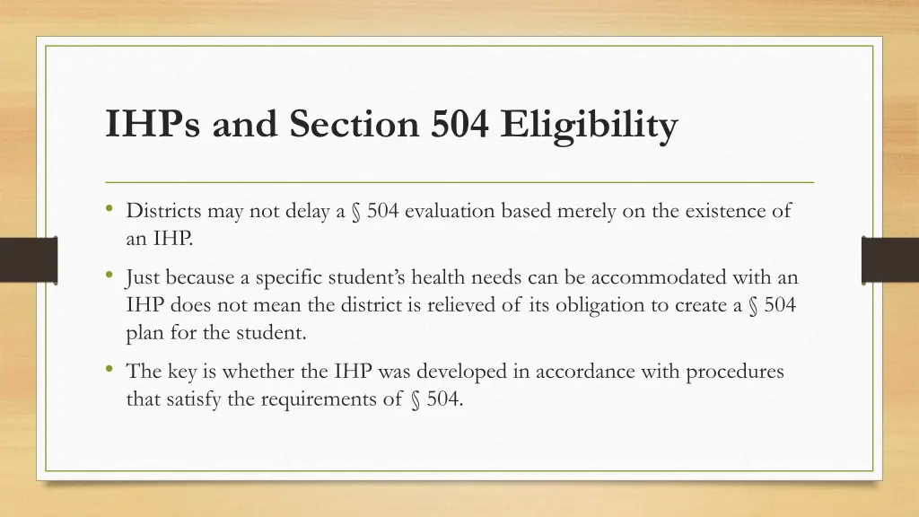 ihps and section 504 eligibility 1