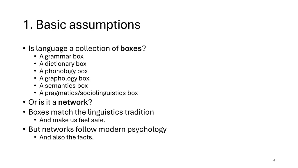 1 basic assumptions