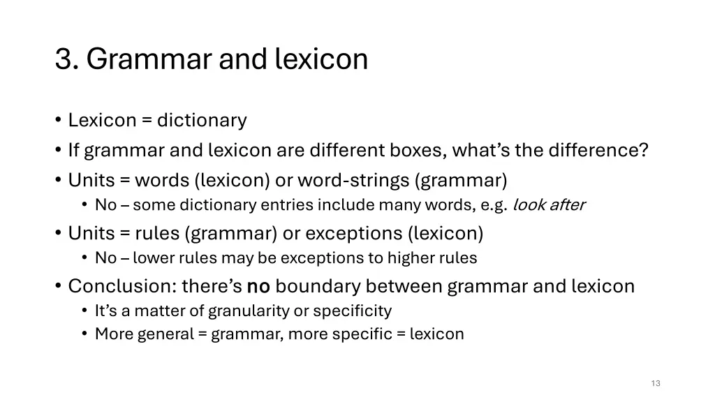 3 grammar and lexicon