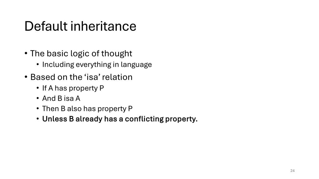 default inheritance