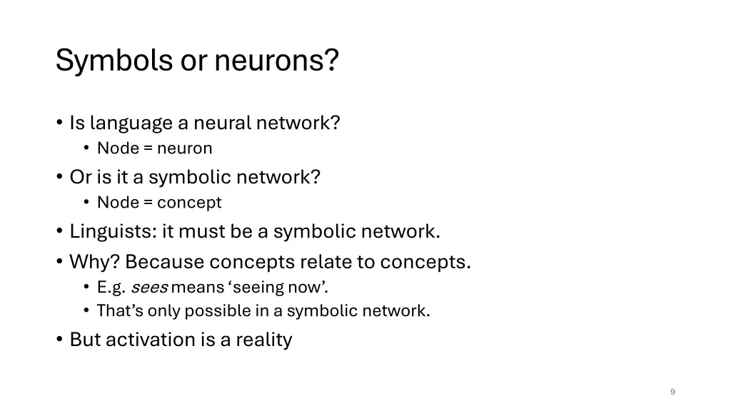 symbols or neurons